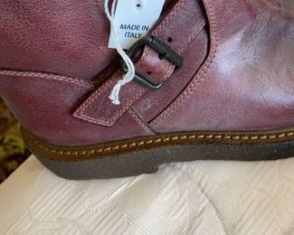 Rugged Burgundy Leather Engineer Boots