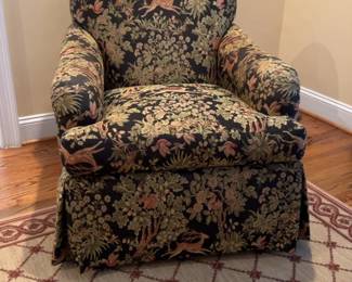 Pearson Tapestry Upholstered Wingback Armchairs - 2 available