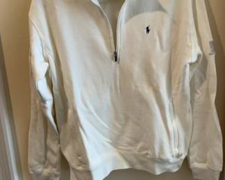 Polo Ralph Lauren White Quarter-Zip Sweatshirt size SP