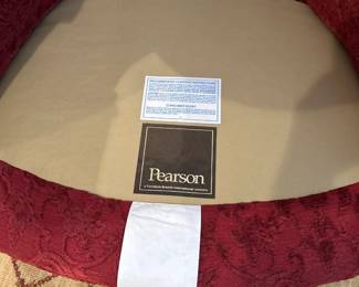 Pearson Vintage French Provincial Style Red Damask Armchair