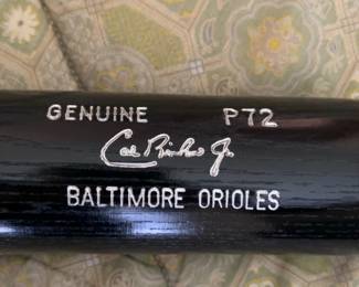 Cal Ripkin Autographed Game Used Baseball Bat