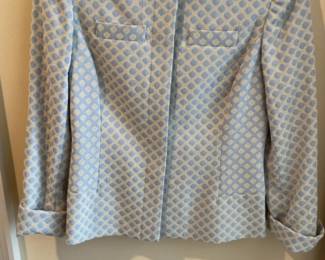 Brooks Brothers Women's Blue and White Textured dress and  blazer size 4