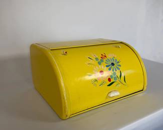 Ransburg Hand Painted Metal Bread Box