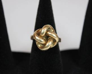 Gold Knot Ring Size ~6.25 Stamped 14K