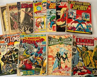 Vintage DC & Marvel Comic Book Lot (Superboy, Spider-Man, Green Lantern, Kamandi & More)