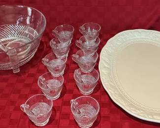Punch Bowl And Platter