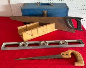 Tool Box With Saws And Level