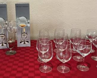 Two Brandy Warmers And Glasses