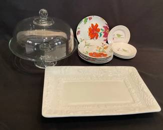 Serving Cake And Snacks