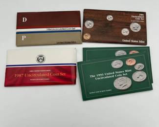 USA Mint Uncirculated Coins 1984 1985 1987 and 2 1993 Sets