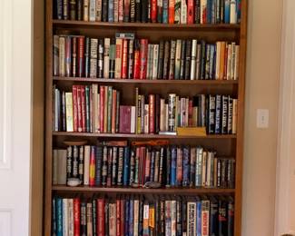 Hardback books, Custom-Made Hardwood Shelving 