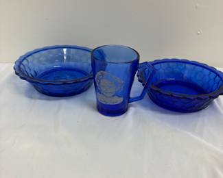 Shirley Temple glass and bowls