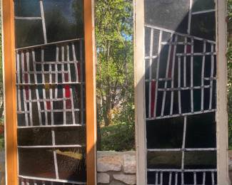 Stained glass French doors