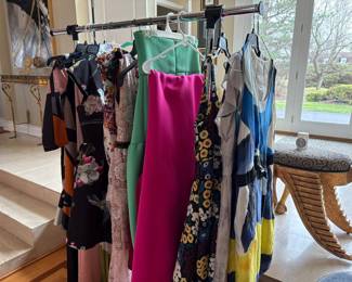 Lots of designer and vintage clothing--Haute Hippie, Ungaro, Marchesa, Ralph Lauren, Zara, Max Mara, BCBG, Harvey Nichol, Ted Baker, J. Crew, Michael Kors, plus lots fun vintage dresses, coats and furs