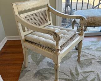 Pair of pretty French country style chairs in ivory