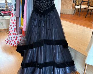 Lots of designer and vintage clothing--Haute Hippie, Ungaro, Marchesa, Ralph Lauren, Zara, Max Mara, BCBG, Harvey Nichol, Ted Baker, J. Crew, Michael Kors, plus lots fun vintage dresses, coats and furs