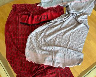 Reversible cashmere shawls by Fendi