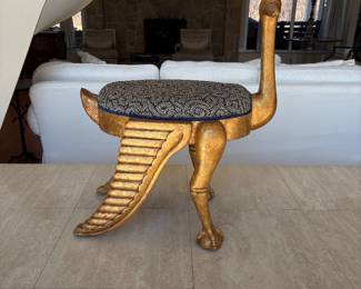 Gold Empire, Egyptian style stool in the form of an ostrich