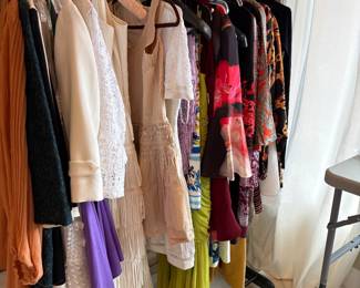 Lots of designer and vintage clothing--Haute Hippie, Ungaro, Marchesa, Ralph Lauren, Zara, Max Mara, BCBG, Harvey Nichol, Ted Baker, J. Crew, Michael Kors, plus lots fun vintage dresses, coats and furs