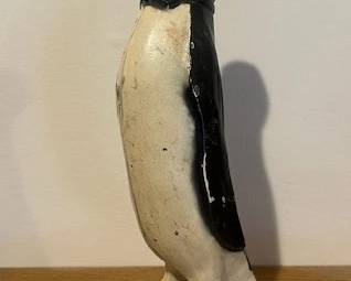 Vintage cast iron penguin doorstop by Littco, 1920s.