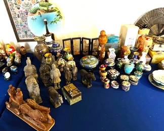 Collection of Asian decorative arts and collectibles, primarily Chinese and Japanese. in origin.
