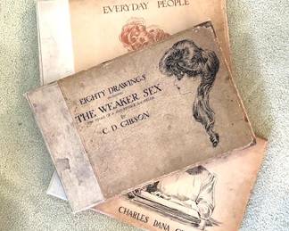 Art books featuring illustrations by American artist Charles Dana Gibson.