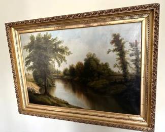19th Century antique oil painting by
