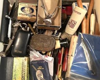 Vintage shaving accessories.