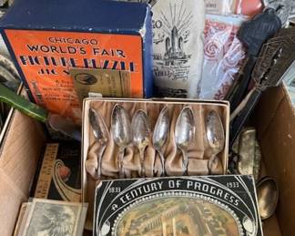 Large Collection of 1933 World's Fair memorabilia and souvenirs, "Century of Progress".