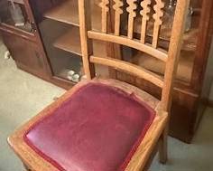 Victorian-era antique spiral oak captains chair (3 available and 2 matching captian's chairs.