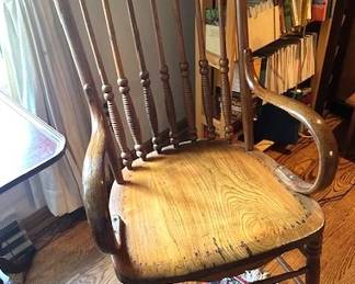 Antique wooden chair, early 20th century.