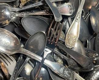 Silver Plate flatware, including vintage souveniers. 