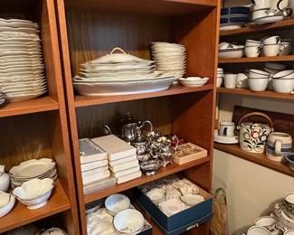 Large collection of Haviland Limoges "50th Silver Anniversary" china set.