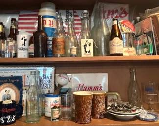 Collectable Hamm's Beer memorabillia.