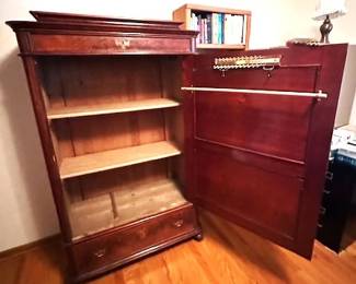 Antique mahogany armoire.