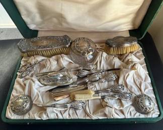 Vintage Sterling Silver Vanity set.