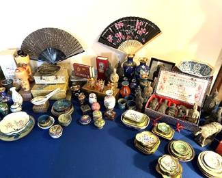 Collection of Asian decorative arts and collectibles, primarily Chinese and Japanese. in origin.
