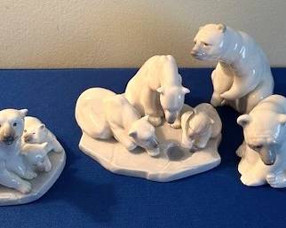 Lladro Polar bear collection.