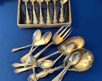 Sterling silver flatware.