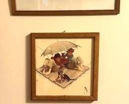 Top:                     , Middle: "Fisherman's Paradise" print by Norman Rockwell, and Bottom:  Pheasants print by Les Kouba