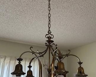 Dining room  brass chandelier (can be taken out April 27 after 1:00pm)