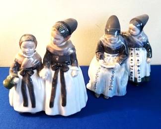 Royal Copenhagen porcelain figurines.