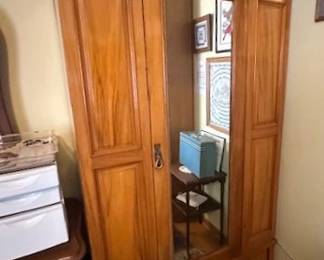 Antique Mirrored Wardrobe.