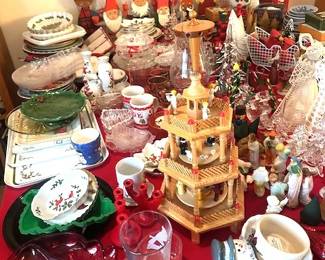 Massive amount of Christmas decorations, mostly Swedish style.