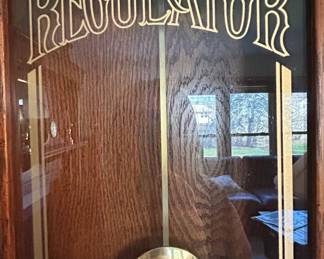 Oak Regulator Wall Clock second image