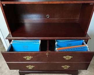 Vintage Mahogany Secretary Desk with Hutch second image