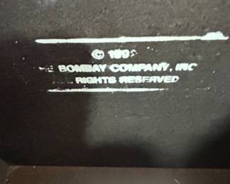 Bombay Company Mahogany Writing Desk with Glass Top second image