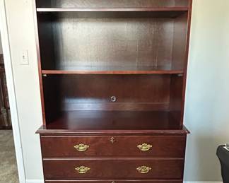 Vintage Mahogany Secretary Desk with Hutch