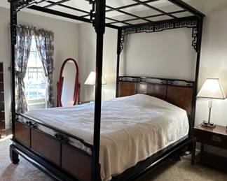 Chinese Wedding Canopy Bed with Fretwork Panels second image