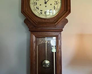 Oak Regulator Wall Clock